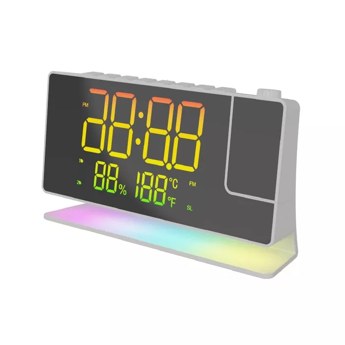 Proyección de radio reloj digital